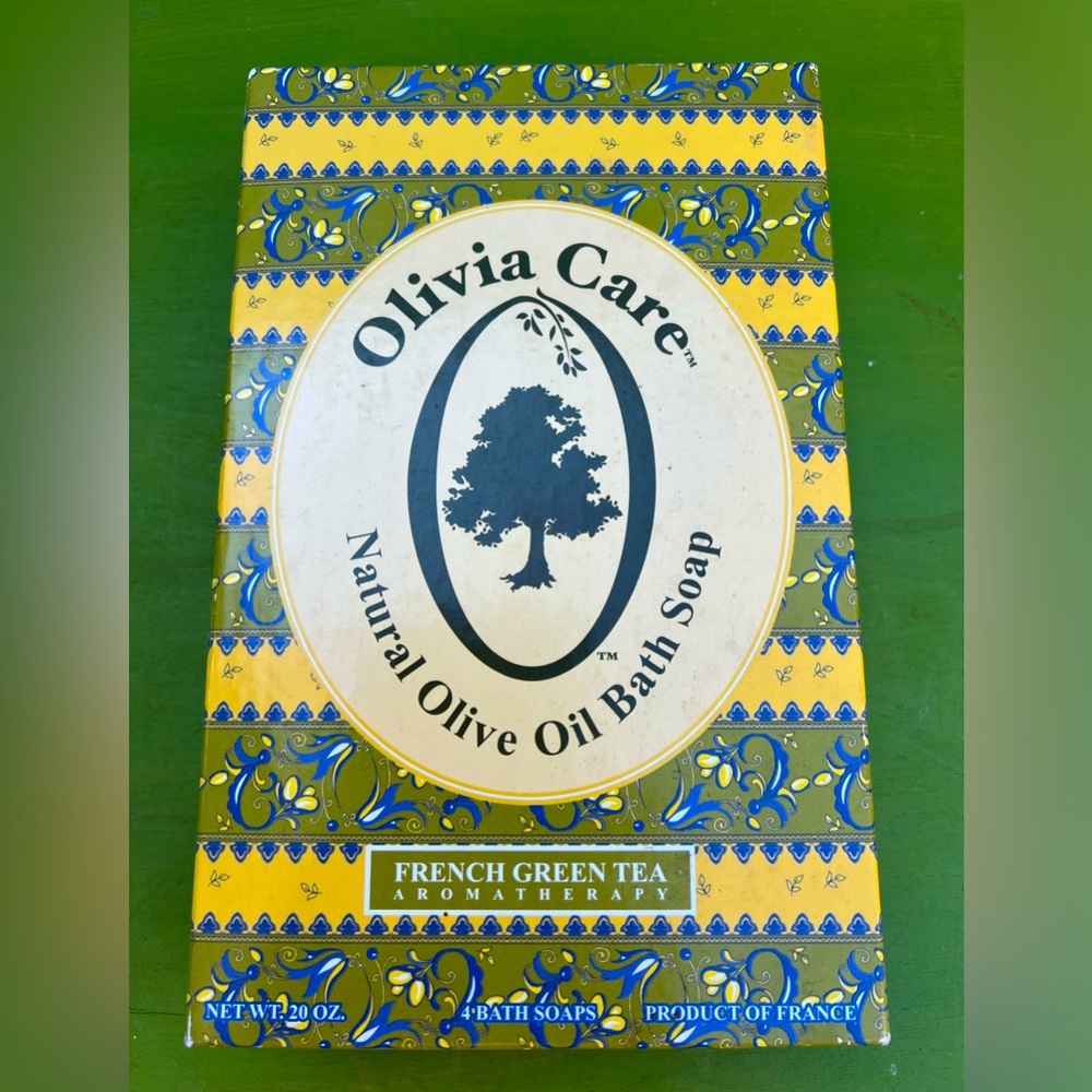 New-OLIVIA CARE Natural Olive Oil Bath Soap 20 Oz French Green Tea Aromatherapy